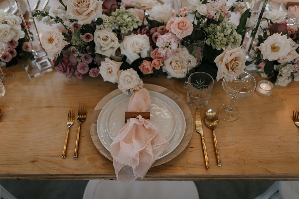 Bridgerton-inspired tablescape at BRICK's open house in San Diego, CA