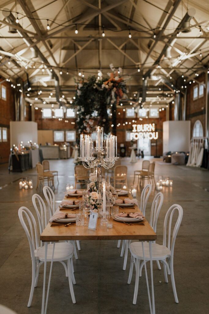 Tablescape setup at BRICK's open house in San Diego, CA