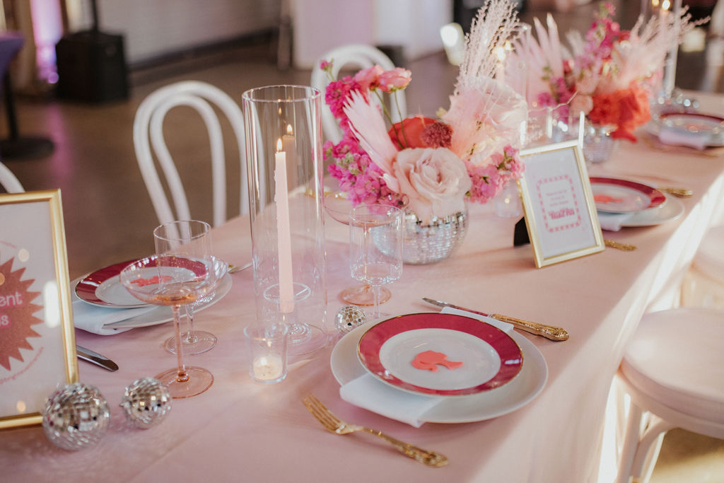 Wedding reception table at BRICK