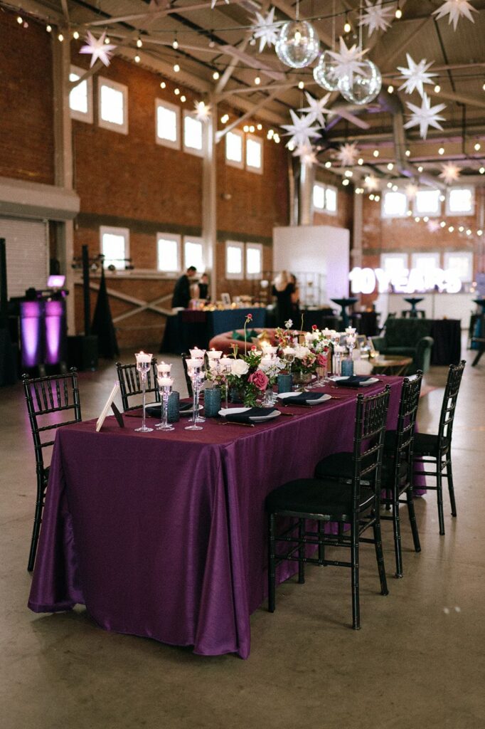 Celestial-themed tablescape