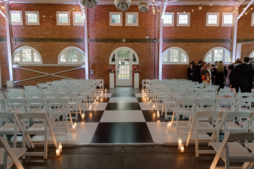 Winter wedding ceremony at BRICK in San Diego