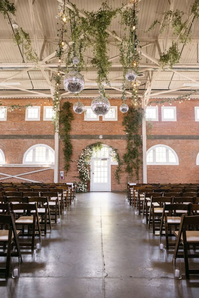 Wedding ceremony setup at BRICK in San Diego
