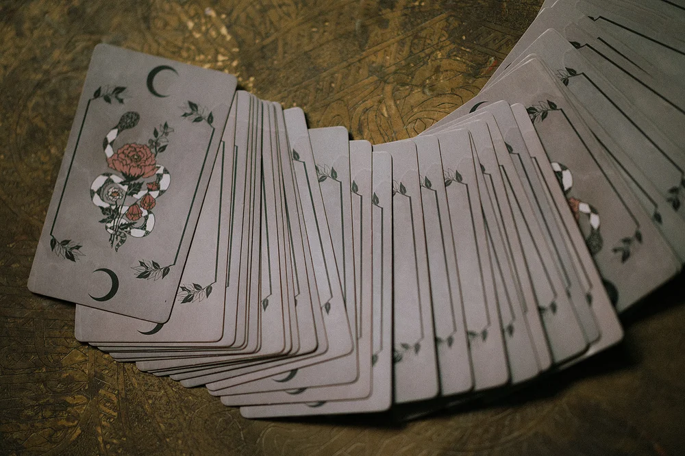 Tarot card deck at office holiday party