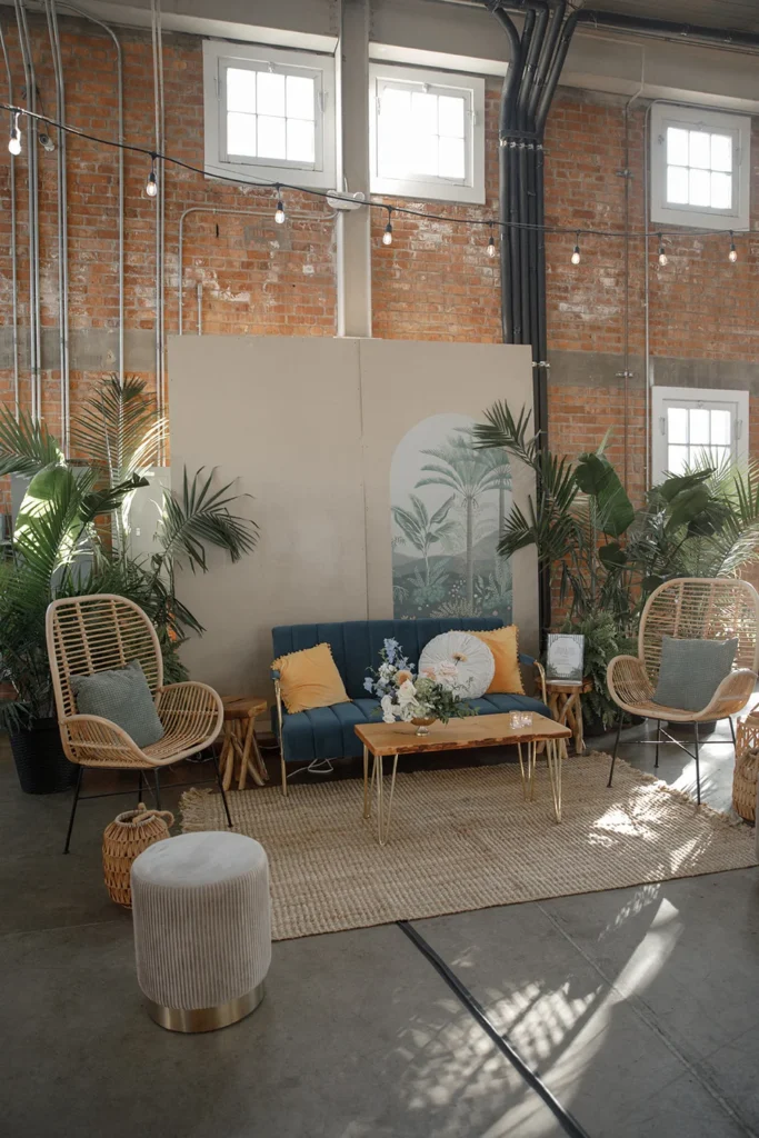 Lounge area at BRICK San Diego event & wedding venue