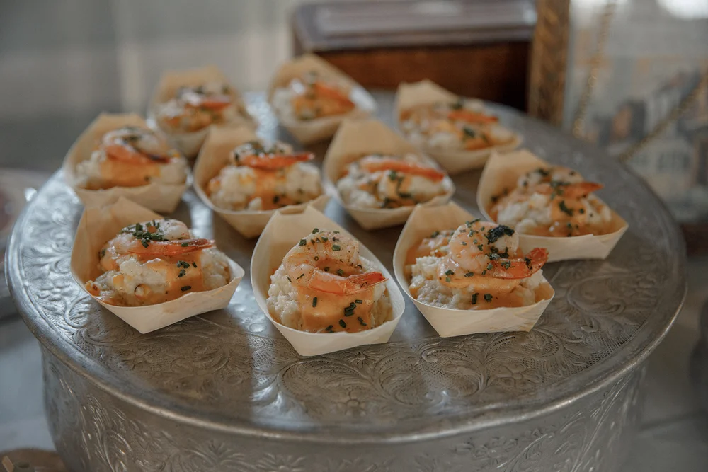 Shrimp bites at BRICK San Diego open house