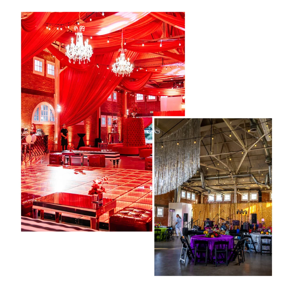 Collage of weddings, corporate events, and private parties at BRICK San Diego