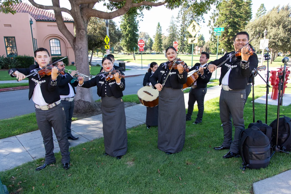 Cultural band performing at a wedding cocktail hour at BRICK San Diego
