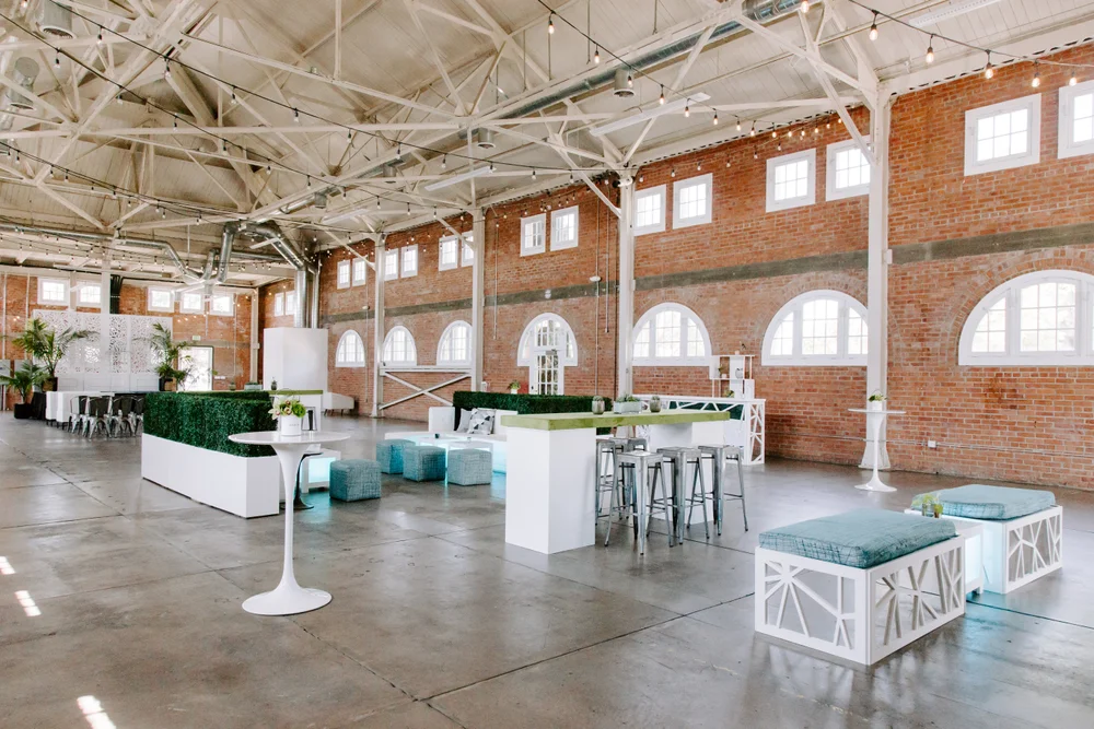 Multi-day corporate event setup at BRICK San Diego with open concept layout